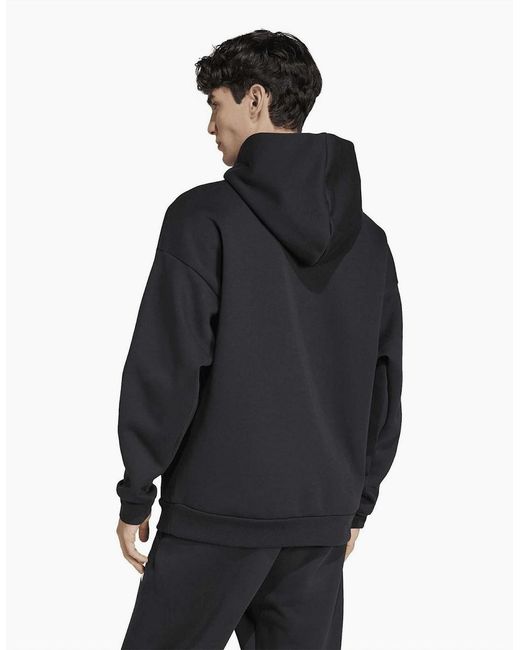 Adidas Blue M Fi 3Bar Hoody for men