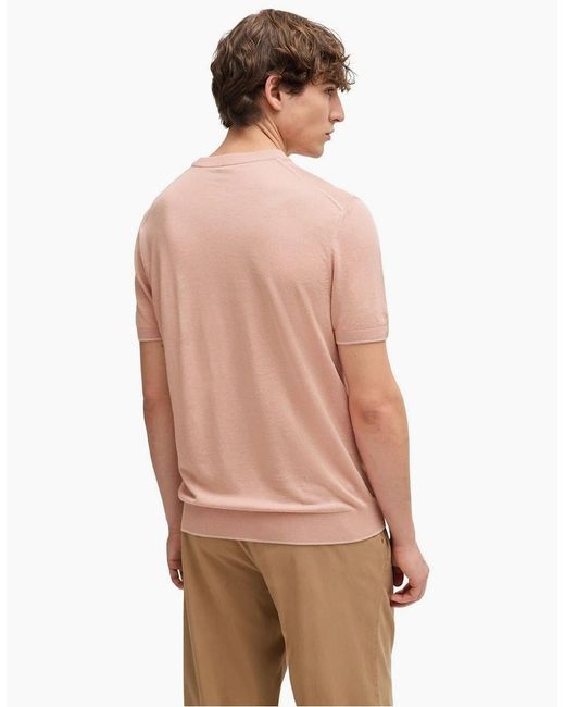 Boss Pink Tramonte Knitted Top for men
