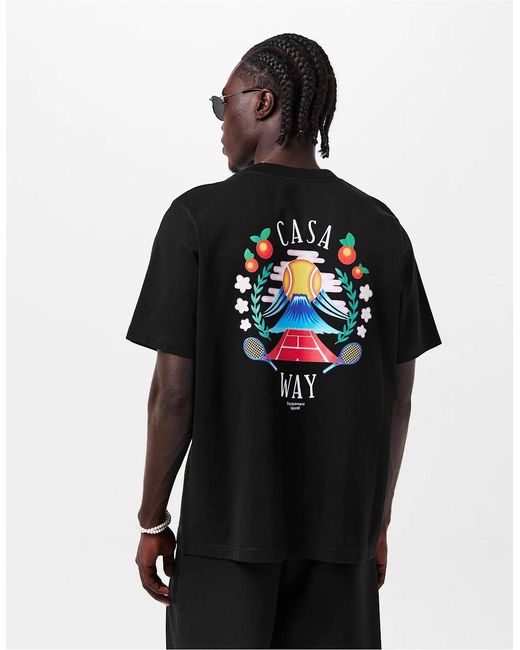 Casablanca Black Casa Way Mountain T-Shirt for men