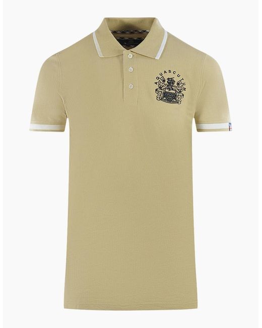 Aquascutum Green Tipped Aldis Polo Shirt for men