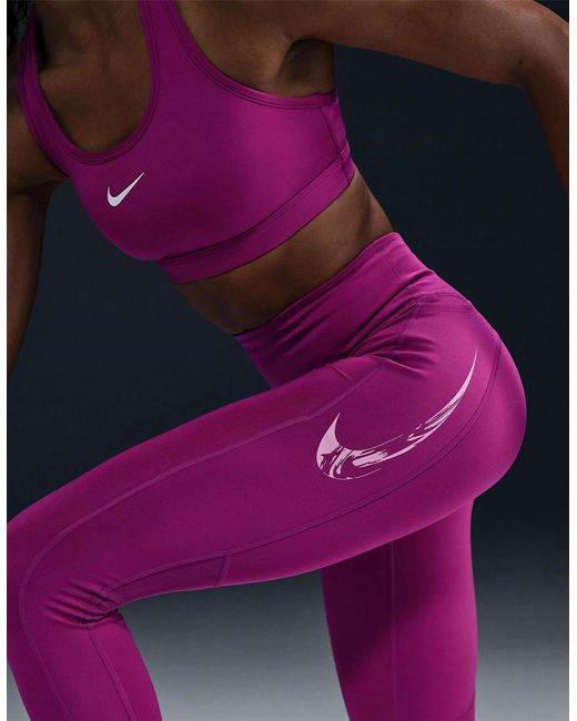 Nike Pink W Nk Df Fast Mr