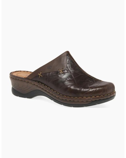 Josef Seibel Brown Catalonia Cerys Leather Clogs