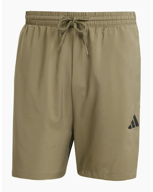 Adidas Green Essentials 3 Stripes Shorts for men
