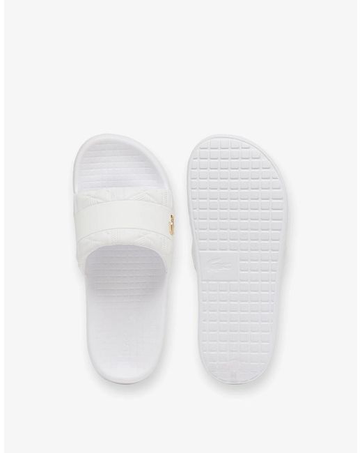 Lacoste White Serve Hybrid Monogram Slides for men