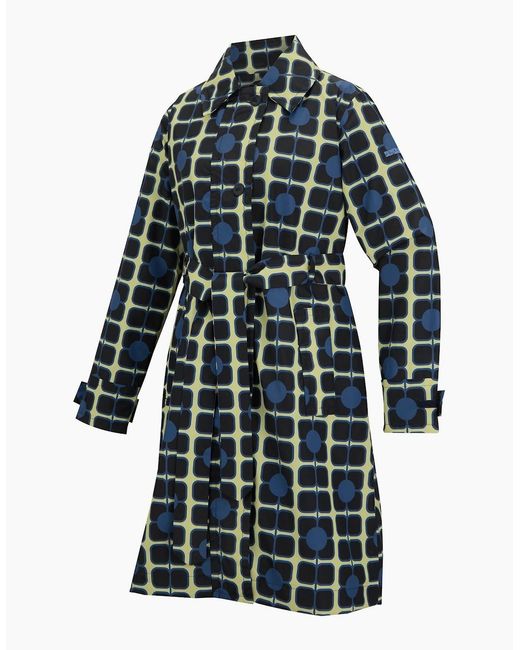 Regatta Blue Ladies Orla Kiely Waterproof Trench Coat