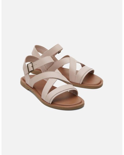 TOMS Pink Sloane 100% Cow Ballet Wedges