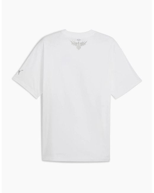 PUMA White Regular Fit T-Shirt for men