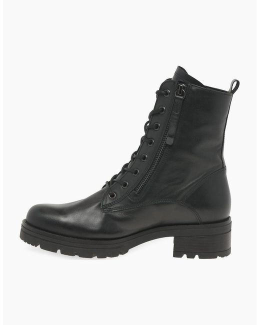 Gabor Black Serve Biker Boots