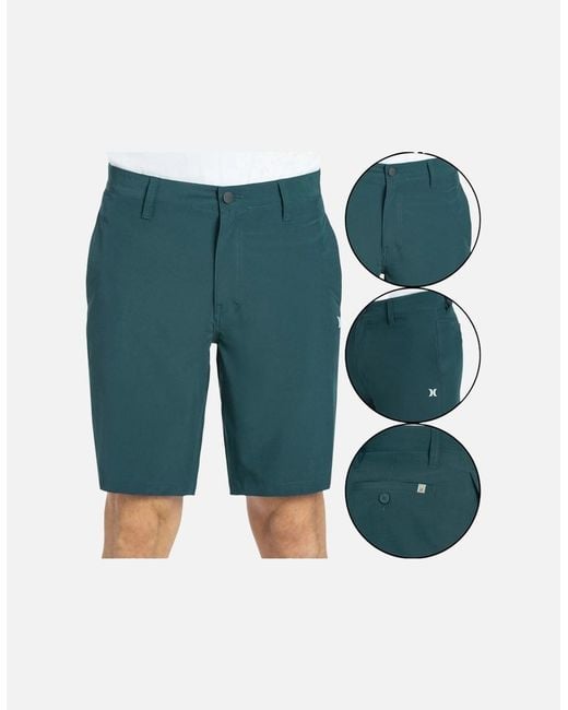 Hurley Purple Shorts Chino Polyester Regular Casual Summer Holiday Half Pant New for men