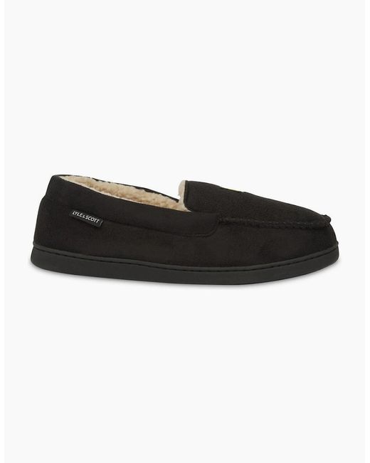 Lyle & Scott Black Slippers for men