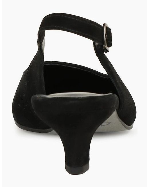 Gabor Black Editor Open Court Shoes