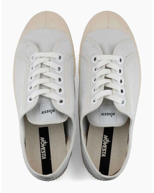Novesta White Star Master Washed Canvas Trainers