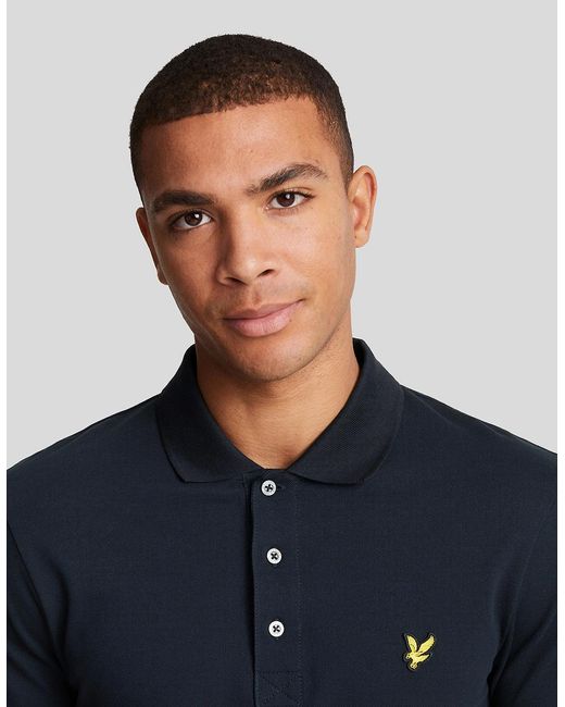 Lyle & Scott Blue Cotton Polo Shirt for men