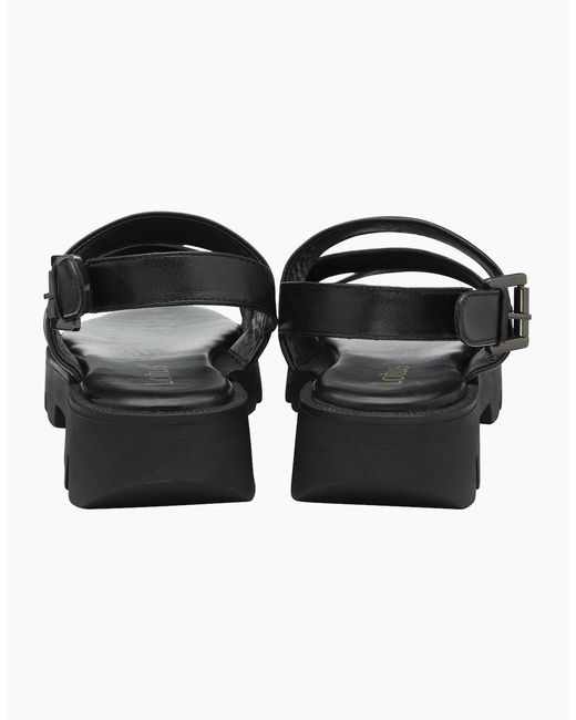 Lotus Black Xena Flatform Sandals