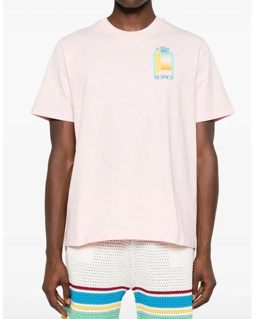 Casablanca Pink L'Arch Colore T-Shirt for men