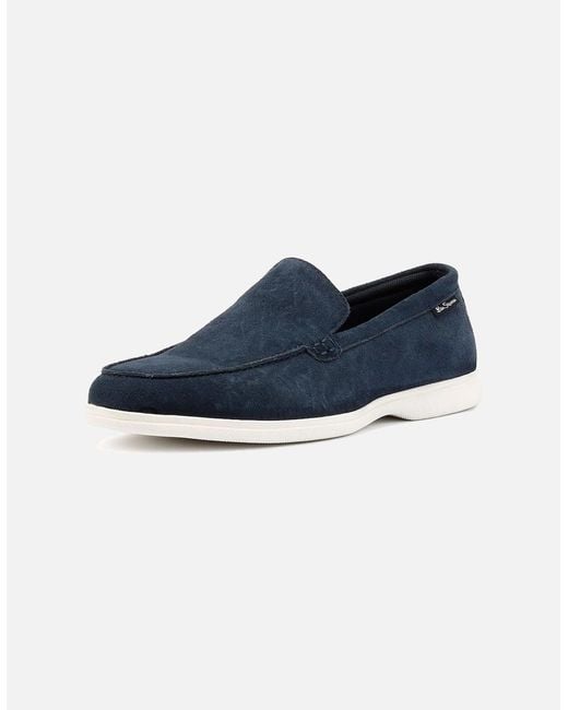 Ben Sherman Blue Amarillo Suede Loafers for men