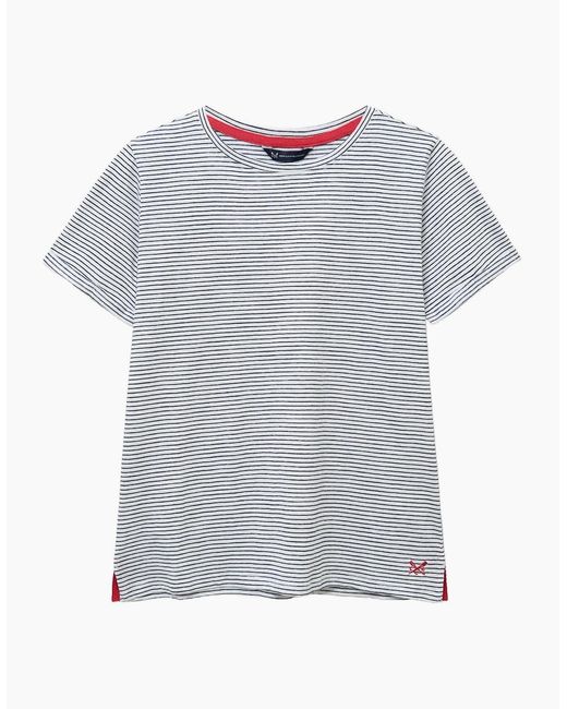 Crew Gray Perfect Stripe Short Sleeve T-Shirt