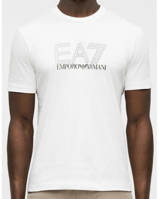 EA7 White Shadow Logo T-Shirt for men