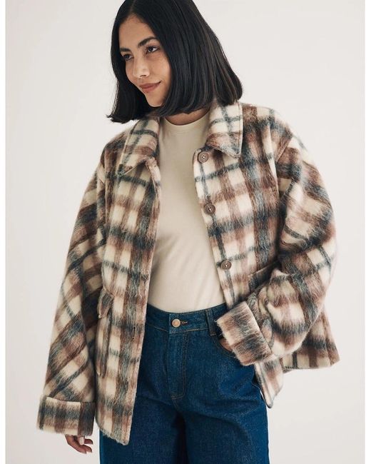 Nobody's Child Brown Pkt Detail Relaxed Fit Long Sleeve Shirt
