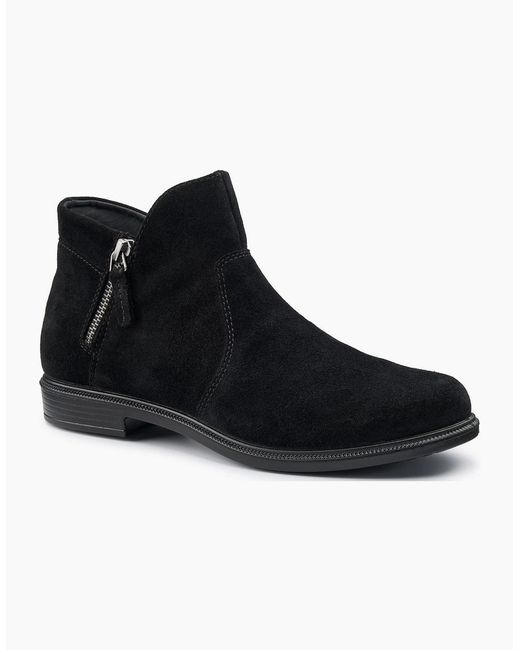 Hotter Black Ludlow Wide Fit Ankle Boots