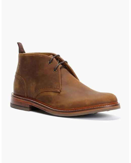 Chapman & Moore Brown Country Chukka Oiled Leather Tan Boots for men