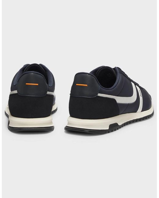 Boss Blue Boss Zayn Low-Top Trainers With Faux-Leather Trims for men