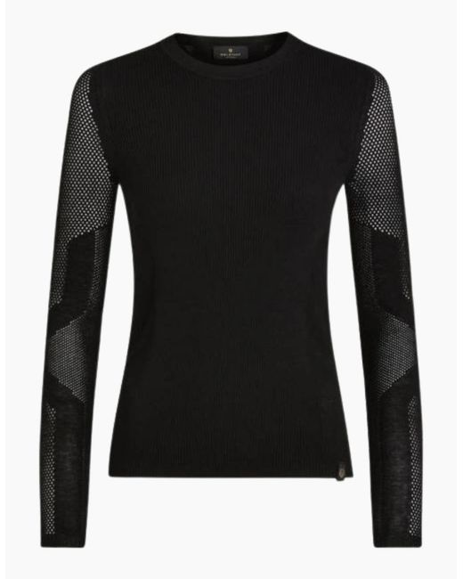 Belstaff Black Kai Crewneck Long Sleeve T-Shirt