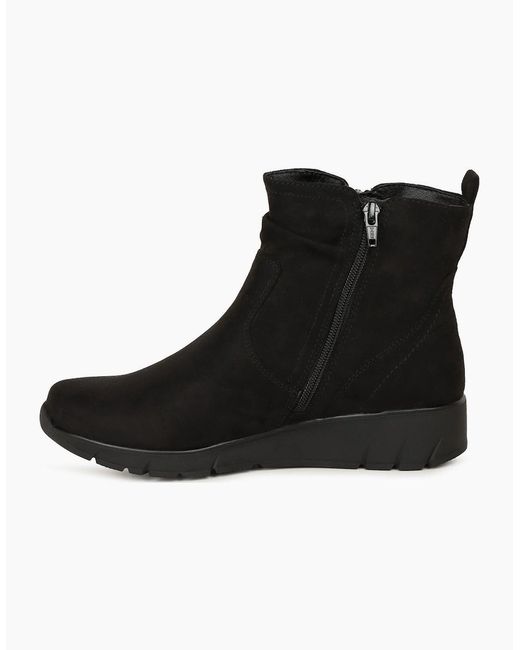 Softline Black Derwent Stylish Ankle Boots