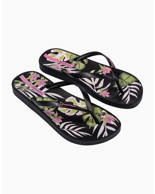 Ipanema Black Anatomic Temas Xvi Fem Flip Flops