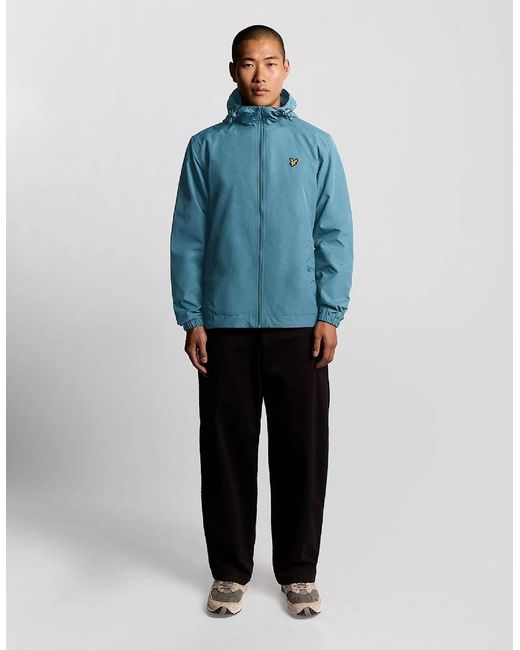 Lyle & Scott Blue Through Hooded Jacket for men