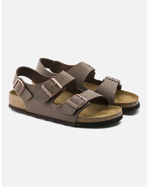 Birkenstock Brown Milano Birko-Flor Sandal Mocha