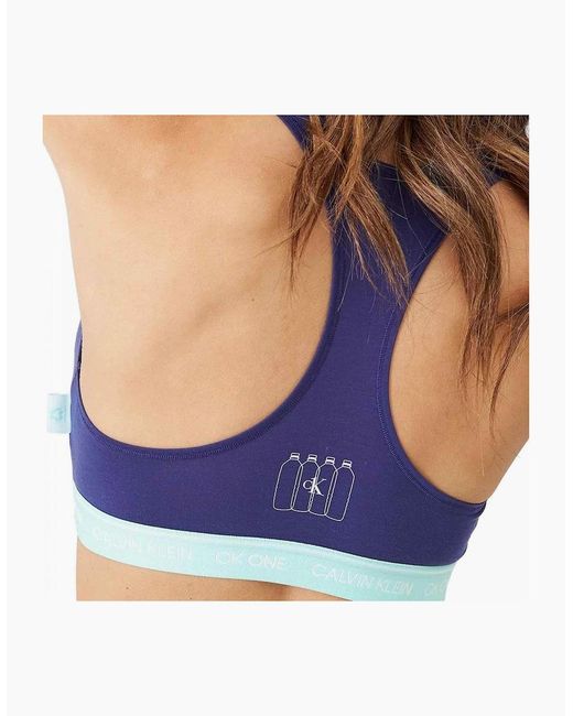 Calvin Klein Blue Ck One Recycled Bottles Bralette, Whale