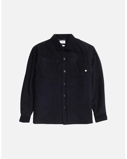 Farah Blue Hunter Quilted Corduroy Overshirt for men