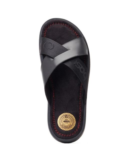 Base London Blue Webb Sliders for men