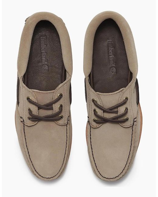 Timberland Brown Authentic 3-Eye Lug Boat Shoe for men