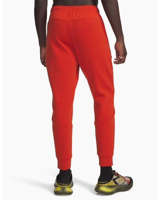 Under Armour Red Unstoppable Fleece Joggers With Zipped Pocket for men