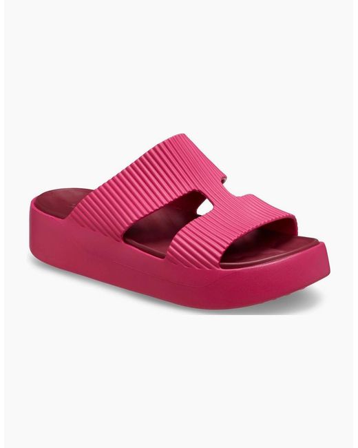 CROCSTM Pink Getaway Platform Synthetic Dragon Fruit Sandals