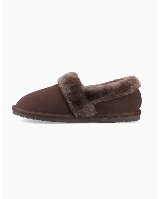 Hush Puppies Brown Ariel Suede Chocolate Slippers