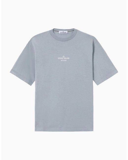 Stone Island Blue Branded 2100033 T-Shirt for men