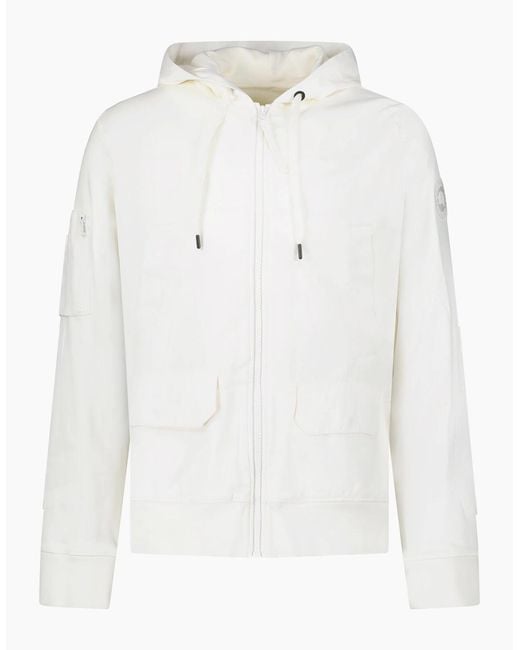Canada Goose White Ferris Full Zip Hoodie for men