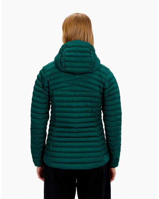 Berghaus Green Nula Solid Patterned Hooded Puffer Jacket With Woven Cuff