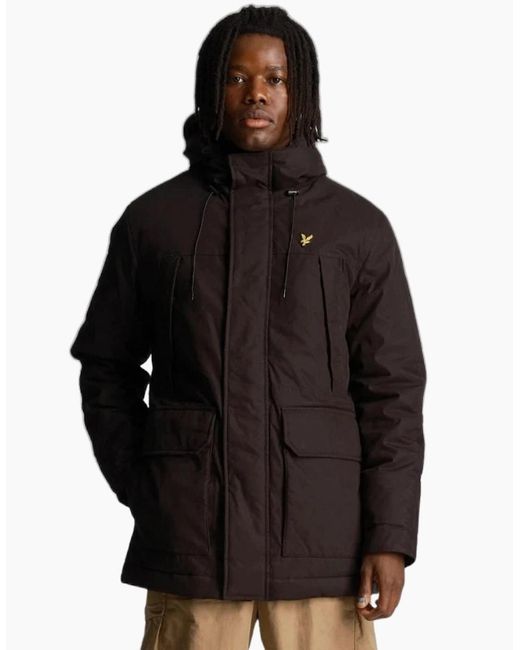 Lyle & Scott Blue Lyle & Scott Microfleece Parka 2.0 for men