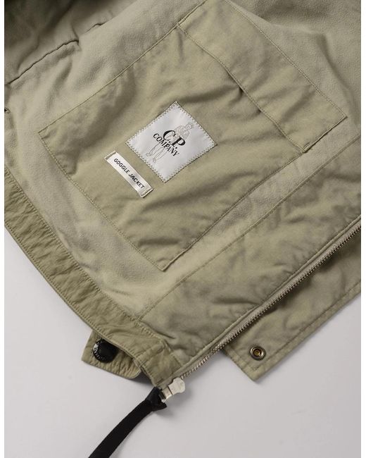 C P Company Green Heavy Chrome-R Goggle Jacket for men