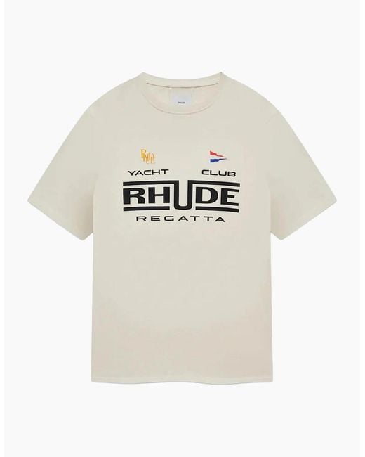 Rhude White Regatta Club T-Shirt for men
