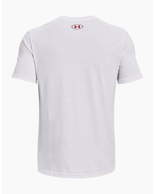 Under Armour White City London Back Neck Logo Crew Neck Short Sleeve Tee for men