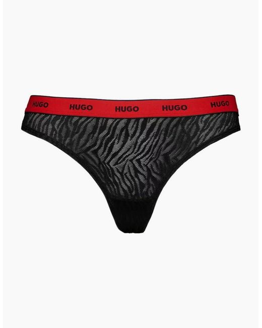 Boss Red 3-Pack Classic Logo Lace Thongs