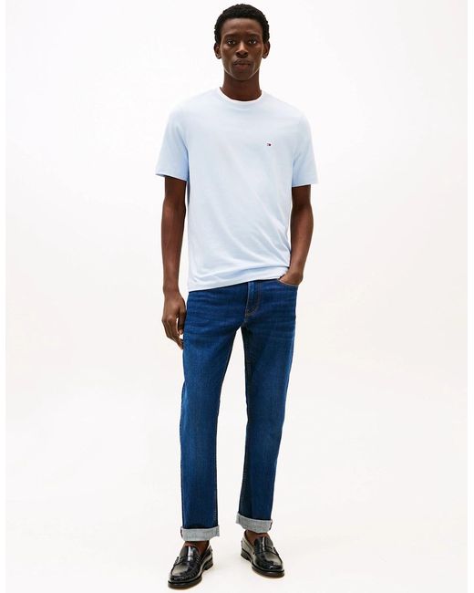 Tommy Hilfiger White Essential Seasonal Regular Fit Solid T-Shirt for men