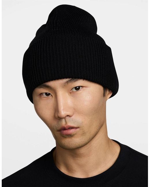 Nike Blue Peak Logo Embroidered Beanie for men