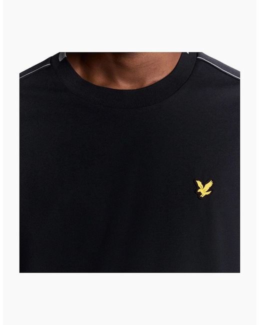 Lyle & Scott Blue Lyle & Scott Tape T-Shirt for men