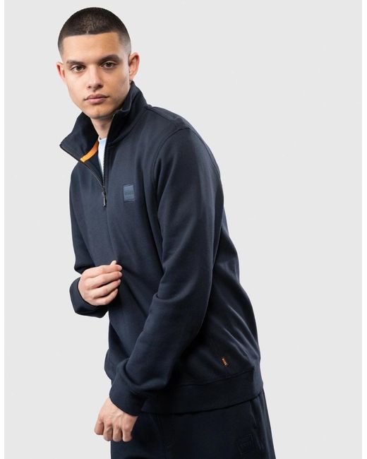 Boss Blue Boss Zetrust 1/4 Zip Sweatshirt for men